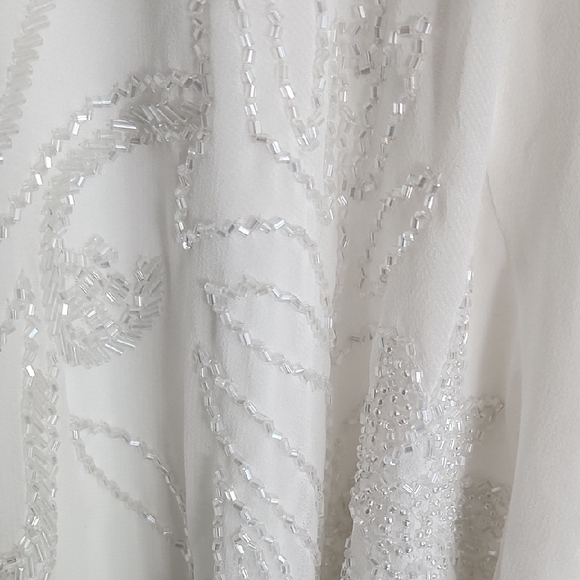 Zara White Dress with Silver Embroidery - Picture 8 of 10